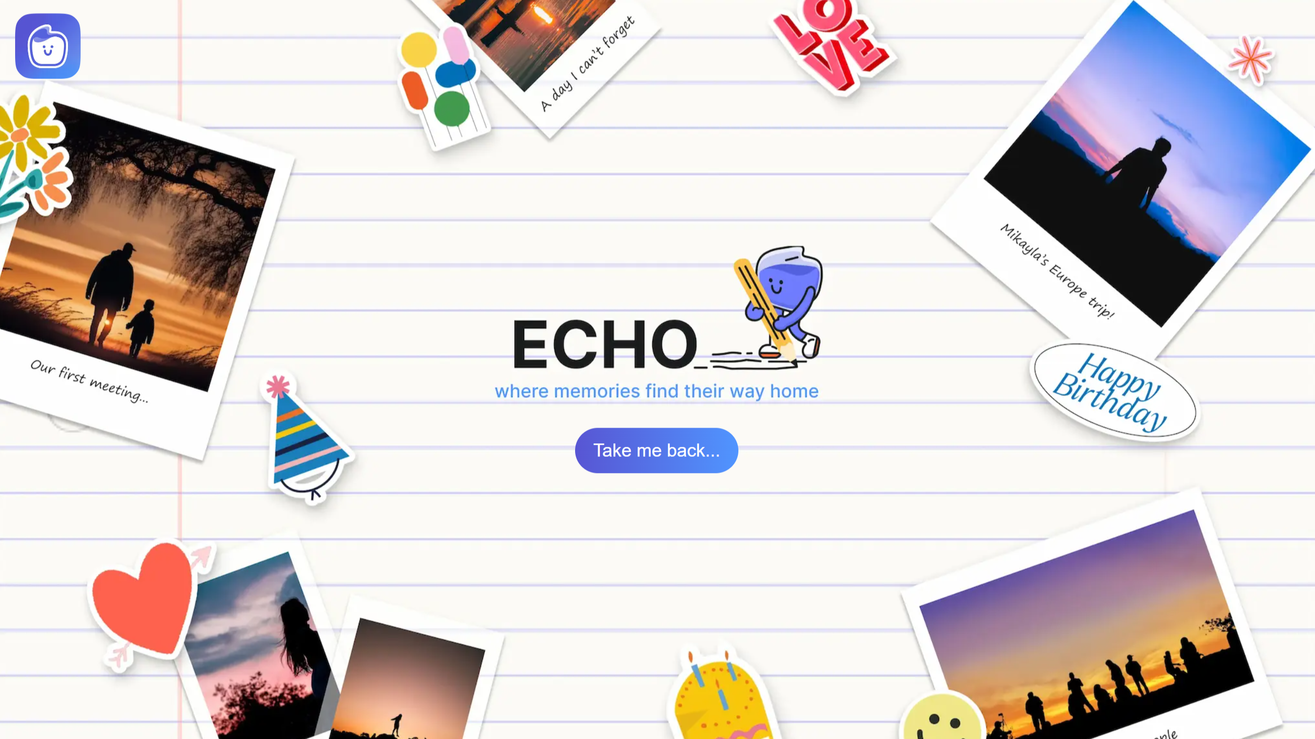 Screenshot of Memory Echo Website